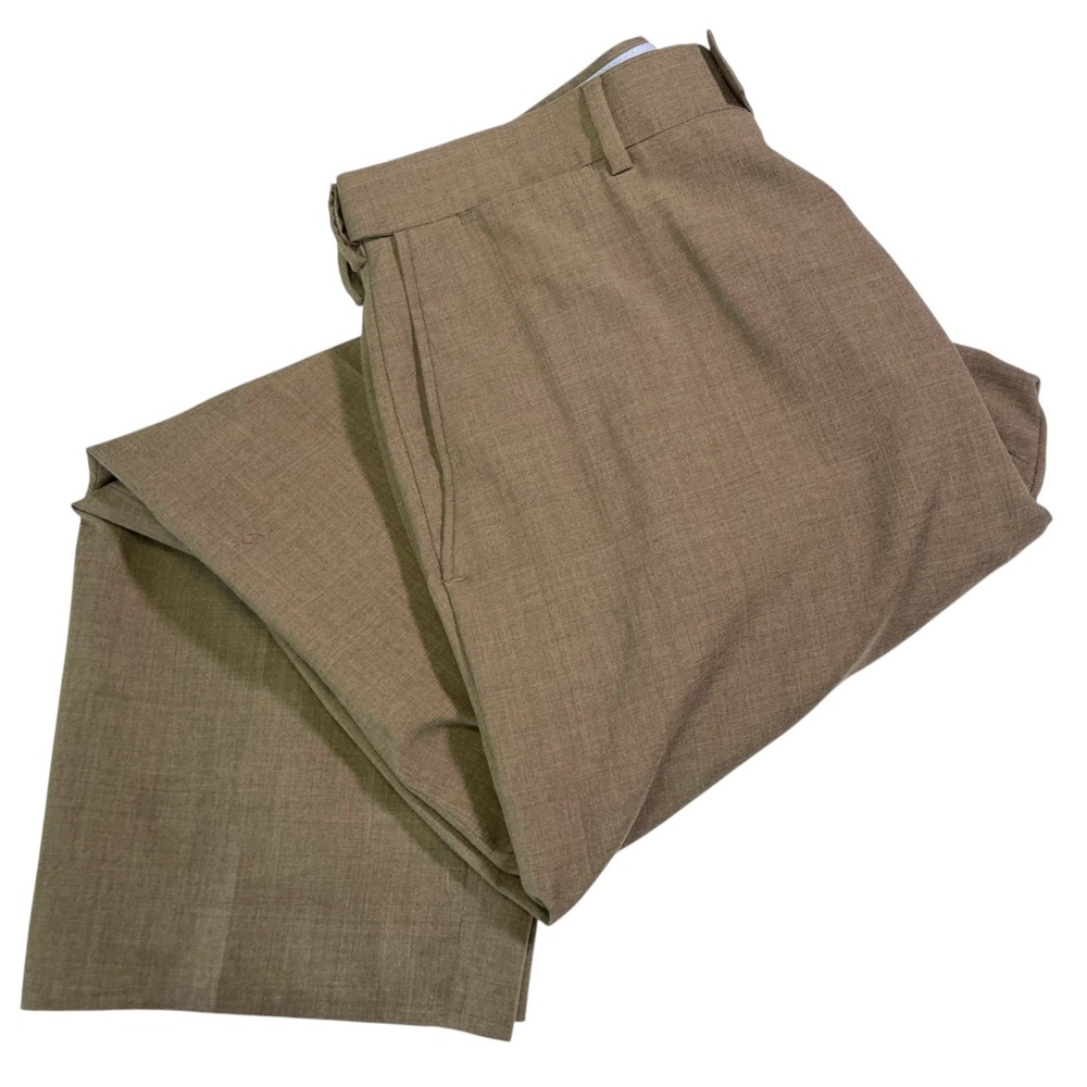 Louis Raphael Rosso 40x29 Tan Brown Dress Pants Washable Wool Flat Front